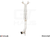 Premium cat-back LSR bolt-on pipes for Porsche Panamera 971 V8 models (2017-2023) enhance performance and sound.