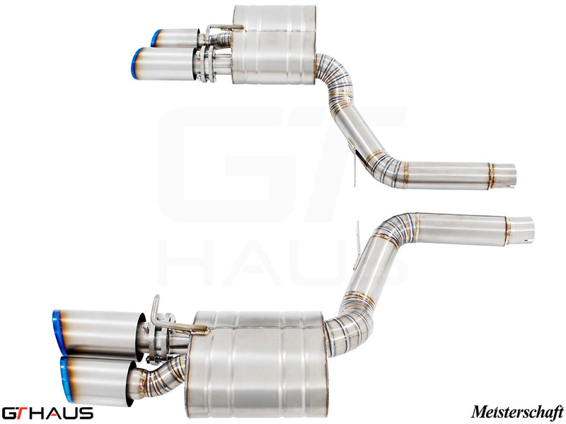 Premium exhaust system for Porsche Panamera Sedan 971 V8 (4.0T GTS/Turbo/Turbo S) models, featuring stainless steel construction.
