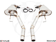 Premium exhaust system for Rolls Royce Dawn V12 Bi-turbo Coupe, featuring stainless steel construction and electronic valve control.