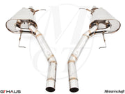 Premium Meisterschaft exhaust system for Rolls Royce Dawn V12 Bi-turbo Coupe, featuring polished stainless steel construction.