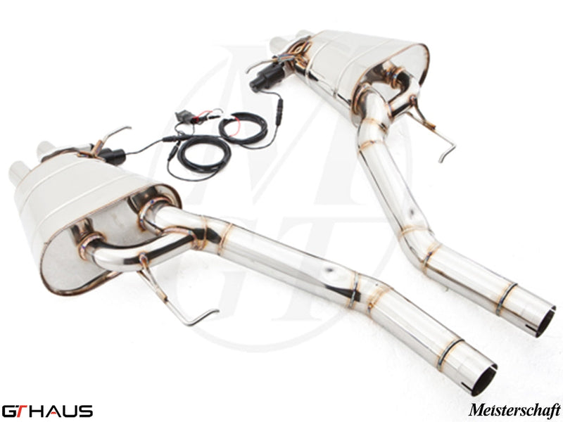 Premium exhaust system for Rolls Royce Ghost V12 Bi-turbo sedan, featuring stainless steel construction and electronic valve control.