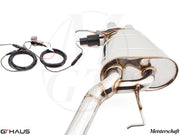 Premium exhaust system for Rolls Royce Ghost V12 Bi-turbo sedan, featuring stainless steel construction and electronic valve control.