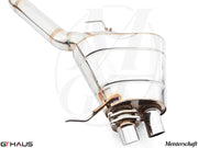 Premium stainless steel exhaust system for Rolls Royce Ghost V12 Bi-turbo sedan, enhancing performance and sound.