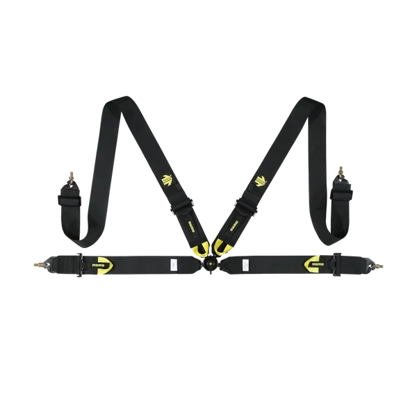 MOMO Corsa Harness 3x3 Camlock 4pt Clip In Restraint - Black