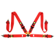 MOMO Corsa Harness 3x3 Camlock 4pt Clip In Restraint - Red