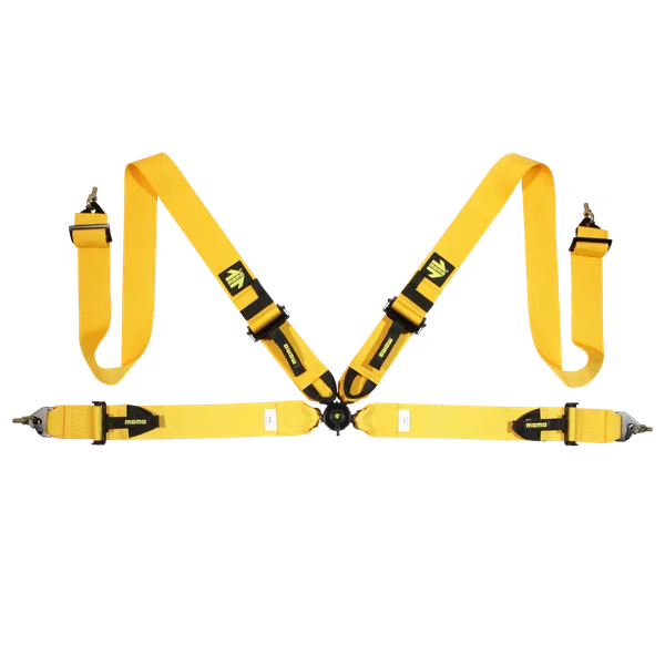 MOMO Corsa Harness 3x3 Camlock 4pt Clip In Restraint - Yellow