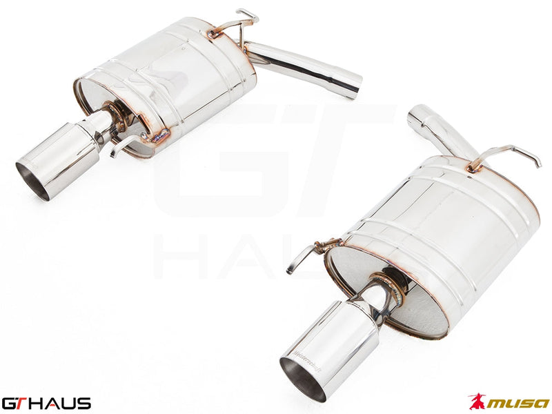 Premium stainless steel exhaust system for Infiniti G37, G37S, Q40 Sedan, enhancing performance and sound.