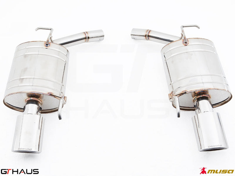 Premium performance exhaust system for Infiniti G37/Q40 Sedan, featuring stainless steel construction and electronic valve control.