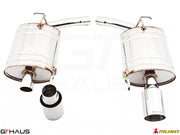 Premium exhaust system for Infiniti G37/Q40 Sedan, featuring polished stainless steel construction and performance design.