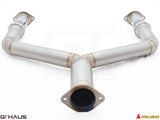Front Y-Pipe collector section for Infiniti G37, G37S Coupe, Cabrio, and Q60 Coupe, crafted from high-quality stainless steel.