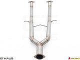Straight cat-back mid pipe section for Infiniti G37, G37S Coupe, Cabrio, and Q60 Coupe, designed for GTS models.