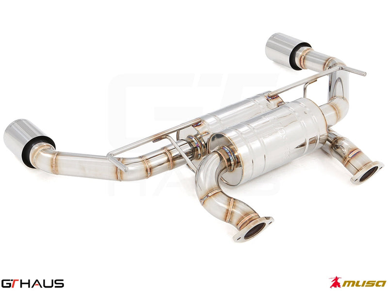 Premium performance exhaust system for Infiniti Q50 Sedan 3.0 V6 Turbo, featuring stainless steel construction and enhanced airflow.