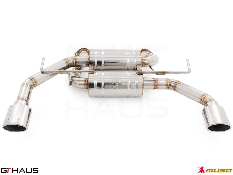 Premium performance exhaust system for Infiniti Q50 Sedan 3.0 V6 Turbo, featuring stainless steel construction and enhanced sound.