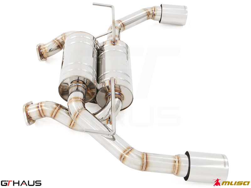 Premium performance exhaust system for Infiniti Q50 Sedan 3.7 Litre V6 VVEL, featuring stainless steel construction and enhanced airflow.