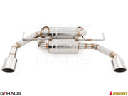 Premium performance exhaust system for Infiniti Q50 Sedan 3.7L V6 VVEL, featuring stainless steel construction and dual tips.