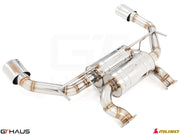 Premium performance exhaust system for Infiniti Q50 Sedan 3.7L V6 VVEL, featuring stainless steel construction and dual tips.