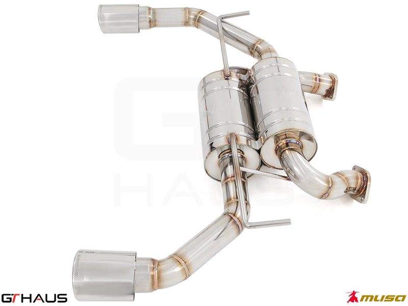 Premium performance exhaust system for Infiniti Q50 Sedan 3.7L V6 VVEL, featuring stainless steel construction and precision design.