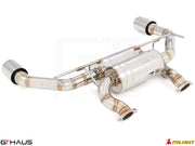 Premium performance exhaust system for Infiniti Q50 Sedan 3.7L V6 VVEL, featuring stainless steel construction and enhanced airflow.