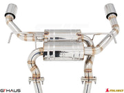Premium performance exhaust system for Infiniti Q50 Sedan 3.7L V6 VVEL, featuring stainless steel construction and sleek design.