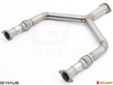 Premium stainless steel Y-pipe collector section for 2017+ Infiniti Q60 Coupe, enhancing exhaust flow and performance.