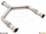 Premium Y-pipe collector section for 2017+ Infiniti Q60 Coupe, crafted from high-quality stainless steel for enhanced performance.