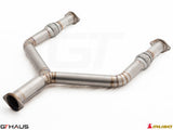 Premium front Y-pipe collector section for 2017+ Infiniti Q60 Coupe, crafted from high-quality stainless steel.