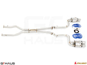Premium performance exhaust system for Lexus GS-F (V8) 2012+, featuring stainless steel construction and electronic valve control.