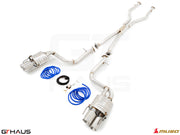 Premium performance exhaust system for Lexus GS-F (V8) 2012+, featuring stainless steel construction and electronic valve control.