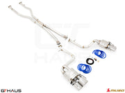 Premium performance exhaust system for Lexus GS-F (V8) 2012+, featuring stainless steel construction and electronic valve control.