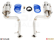 Premium performance exhaust system for Lexus GS-F (V8) 2012+, featuring stainless steel construction and electronic valve control.
