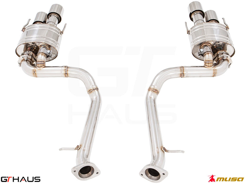 Premium performance exhaust system for Lexus GS-F (V8) 2012+, featuring stainless steel construction and electronic valve control.