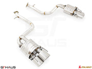 Premium performance exhaust system for Lexus GS-F (V8) 2012+, featuring stainless steel construction and electronic valve control.