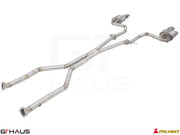 Premium performance exhaust system for Lexus GS-F (V8) 2012+, featuring stainless steel construction and enhanced sound.