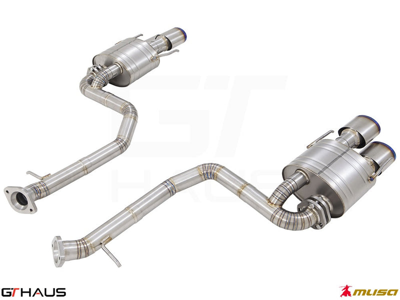 Premium performance exhaust system for Lexus GS-F (V8) 2012+, featuring stainless steel construction and enhanced sound.