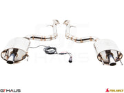 Premium performance exhaust system for Lexus GS 350 F-Sport (RWD) featuring stainless steel construction and electronic valve control.