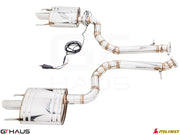 Premium performance exhaust system for Lexus GS 350 F-Sport (RWD) 2012+, featuring stainless steel construction and electronic valve control.