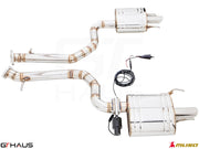 Premium stainless steel exhaust system for Lexus GS 350 F-Sport (RWD) 2012+, featuring electronic valve control.