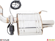 Premium exhaust system for Lexus GS 350 F-Sport (RWD) featuring stainless steel construction and electronic valve control.