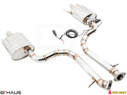 Premium performance exhaust system for Lexus GS 350 F-Sport (RWD) featuring stainless steel construction and electronic valve control.