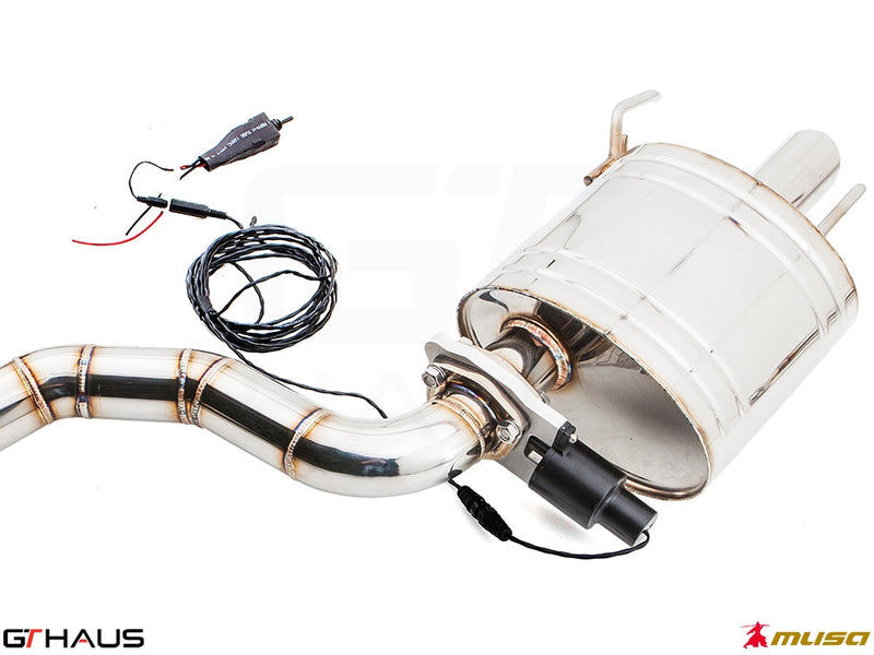 Premium exhaust system for Lexus GS 350 F-Sport (RWD) featuring stainless steel construction and electronic valve control.