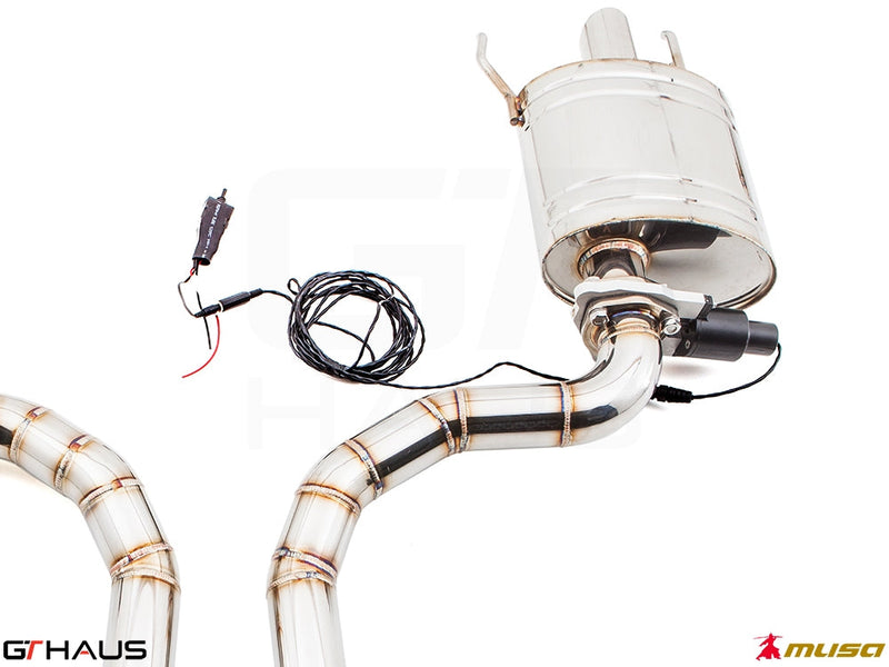 Premium exhaust system for Lexus GS 350 F-Sport (RWD) featuring stainless steel construction and electronic valve control.