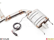 Premium exhaust system for Lexus IS-F V8 Sedan, featuring stainless steel construction and electronic valve control.