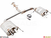 Premium performance exhaust system for Lexus IS-F V8 Sedan, featuring polished stainless steel construction and electronic valve control.