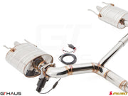 Premium exhaust system for Lexus IS-F V8 Sedan, featuring stainless steel construction and electronic valve control.