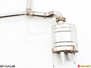 Premium exhaust system for Lexus IS-F V8 Sedan, featuring polished stainless steel construction and performance design.