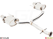 Premium performance exhaust system for Lexus IS 250/IS 350 V6 sedan, featuring stainless steel construction and dual tips.