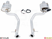 Premium exhaust system for Lexus IS 250/350/350 F-Sport AWD (2014+) featuring stainless steel construction and electronic valve control.