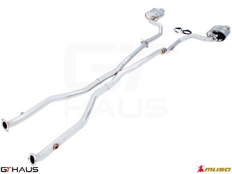 Premium performance exhaust system for Lexus IS 250/350/350 F-Sport AWD (2014+) featuring stainless steel construction.