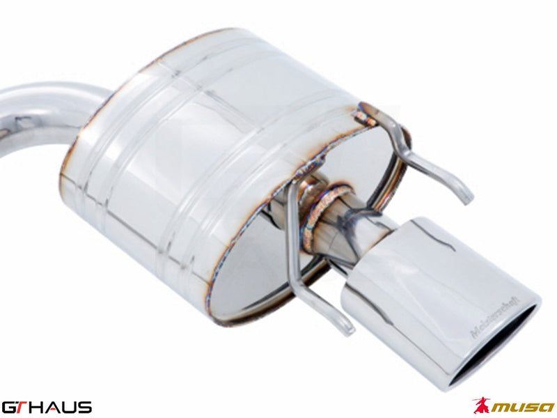 Premium exhaust tip for Lexus IS 250/350/350 F-Sport (AWD) 2014+, featuring polished stainless steel construction.