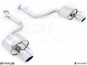 Premium performance exhaust system for Lexus IS 250/350/350 F-Sport AWD, featuring polished stainless steel construction.